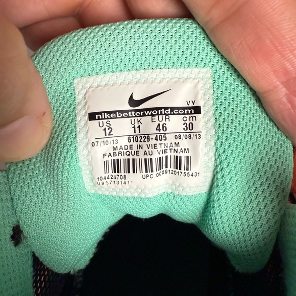 Nike Men’s colorful High Top Sneakers US 12 - Picture 6 of 9